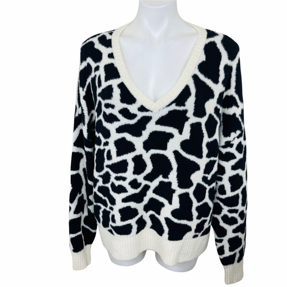 LOFT SWEATER SIZE LARGE BLACK MULTI CREW NECK WOMEN SWEATER. NWT